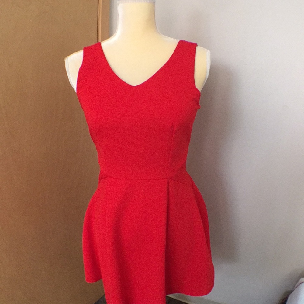 Red fit and flare